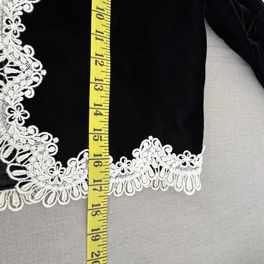 Vintage Talbots x Scott McClintock Black velvet Bolero Jacket - Picture 6 of 7